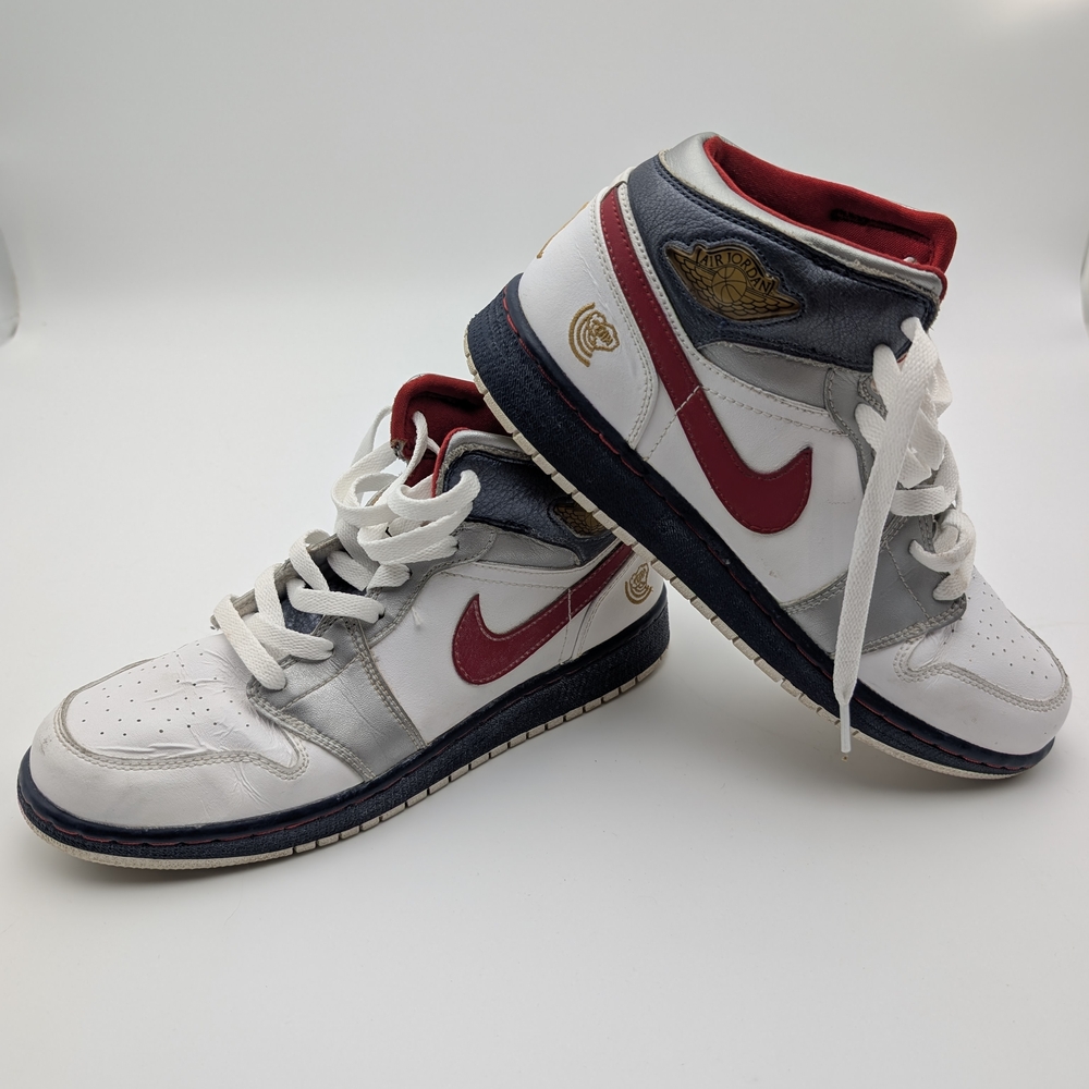 Nike Air Jordan Retro GS Olympic White Red Navy 327048-161 Youth Size 6.5Y